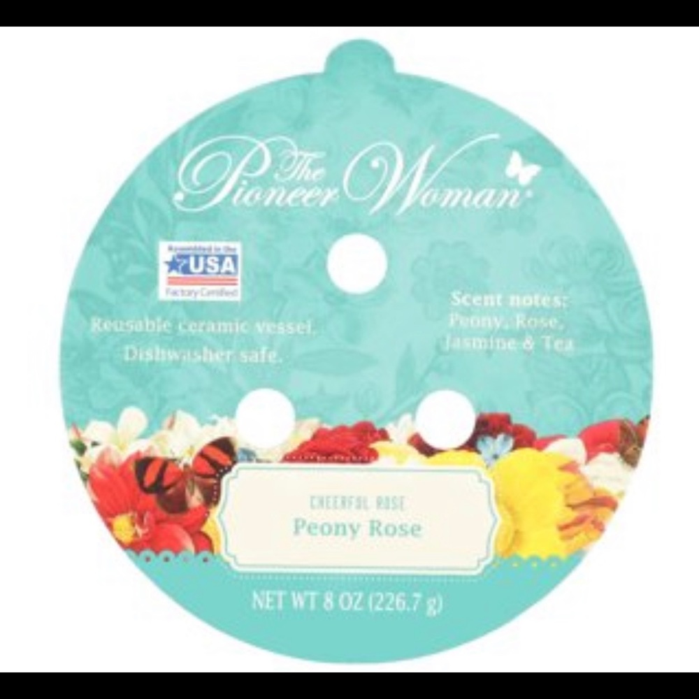 The Pioneer Woman 3-wick Ceramic Candle 8oz Peony Rose - Picture 3 of 4